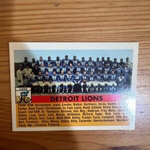 1956 Topps #92 Detroit Lions Team Card